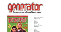 Desktop Screenshot of generatormagazine.com