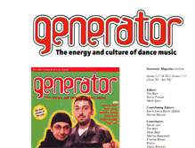 Tablet Screenshot of generatormagazine.com